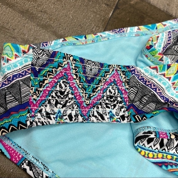 Liz Claiborne Multicolored Modern Triable Print Bikini Bottom size 16 - Picture 2 of 8